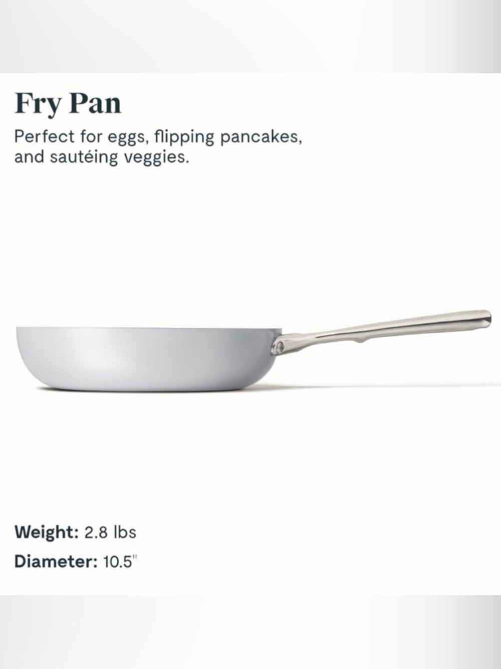 Caraway Home 10.5” Ceramic Fry Pan - Gray